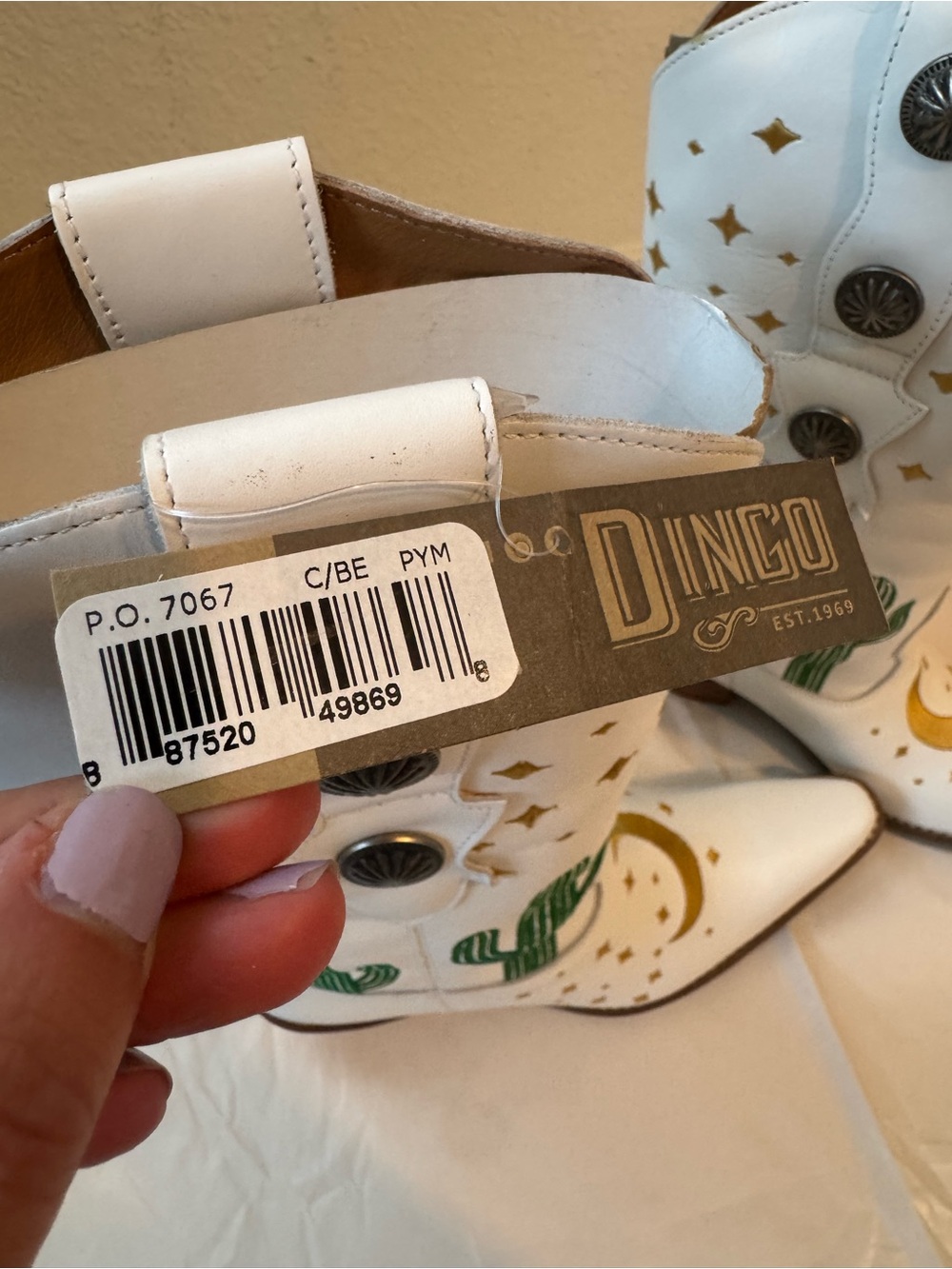 Dingo Pachita Celestial Western Boots NWT in White Size 8 - Picture 9 of 13
